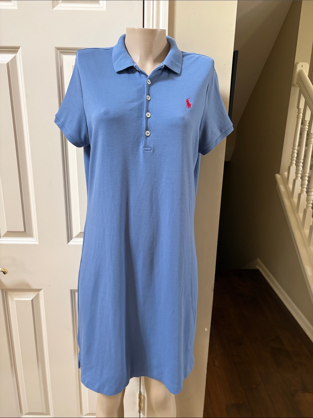 Ralph Lauren Blue Label Polo Shirt Dress with Pink Pony, XL